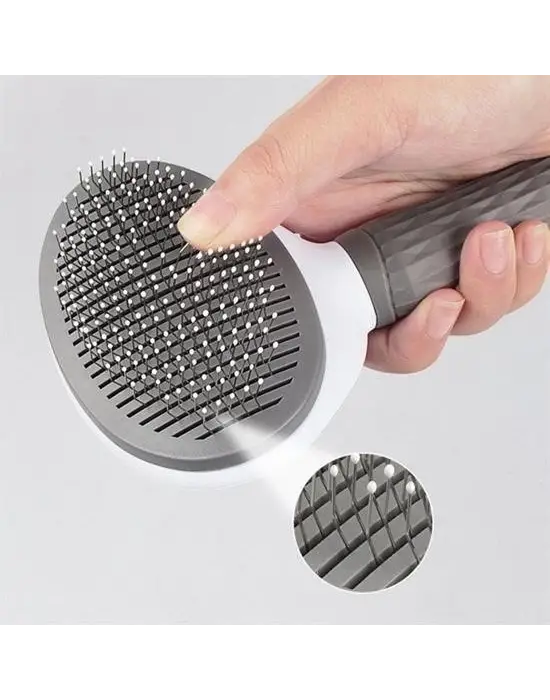 Omarı Kendini Temizleyebilen Ergonomik Rahat Tüy Toplayıcı Tarağı