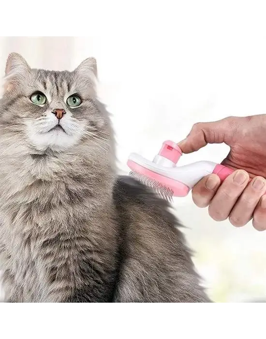 Omarı Evcil Hayvanlar İçin Kendini Temizleyebilen Tüy Toplayıcı Taraç Pembe