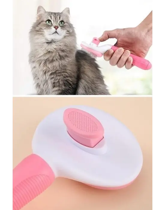 Omarı Evcil Hayvanlar İçin Kendini Temizleyebilen Tüy Toplayıcı Taraç Pembe