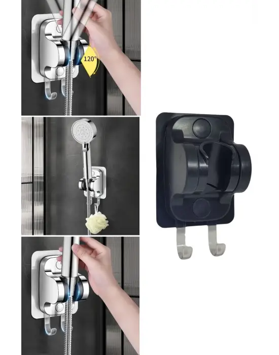 Omarı Güçlü Askılı Duş Başlık Tutucu
