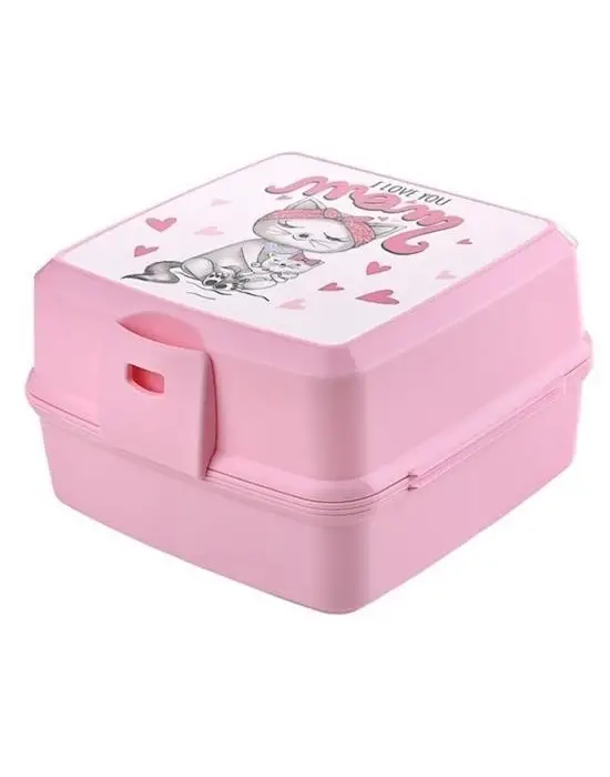 Omarı Pratik ve Renkli Beslenme Kutusu 4 Bölmeli Çocuk İçin