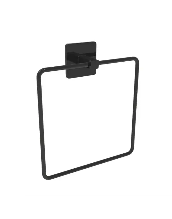 Omarı Kendiliğinden Yapışkanlı Siyah Kare Havluluk