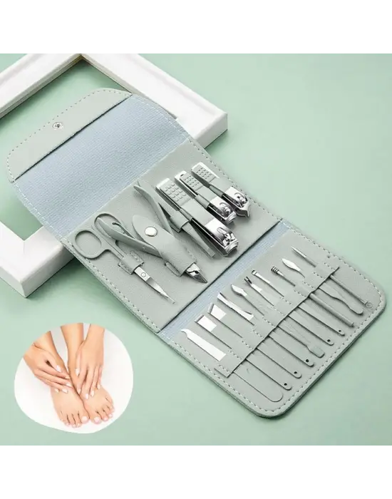Omarı Kendiliğinden Çantalı Seyahat Manikür Pedikür Seti