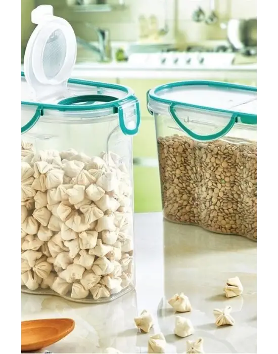 Omarı Kilitli Kapaklı Contalı Hava ve Sıvı Geçirmez Saklama Kabı 1,2 Litre