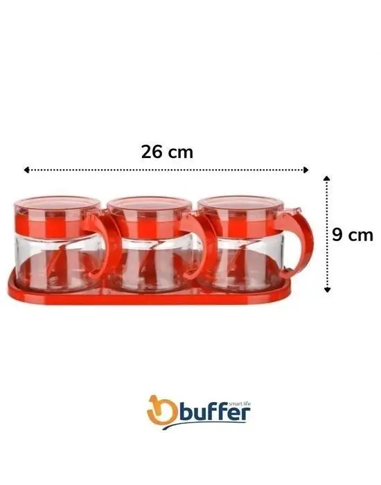 Omarı Hava Sızdırmaz Kapaklı Baharatlık Seti