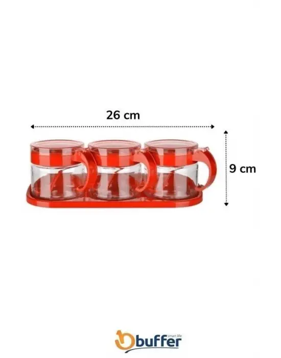 Omarı Hava Sızdırmaz Kapaklı Baharatlık Seti