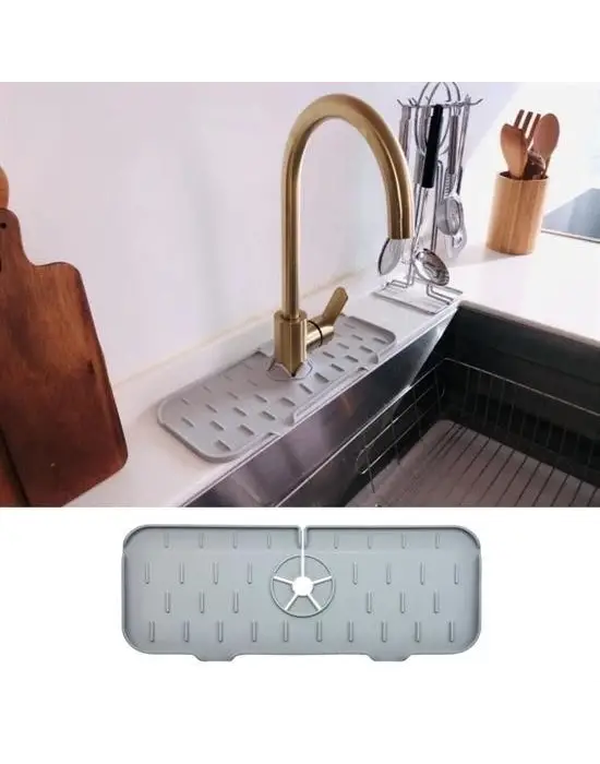 Omarı Sıçrama Koruma Matı Lavabo Musluk Sapı Tutucusu