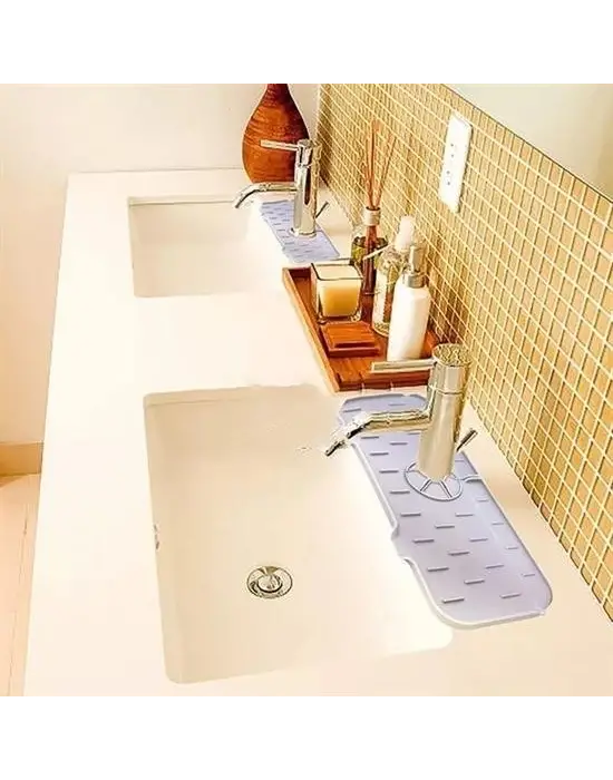 Omarı Sıçrama Koruma Matı Lavabo Musluk Sapı Tutucusu