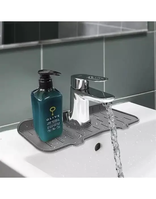 Omarı Sıçrama Koruma Matı Lavabo Musluk Sapı Tutucusu