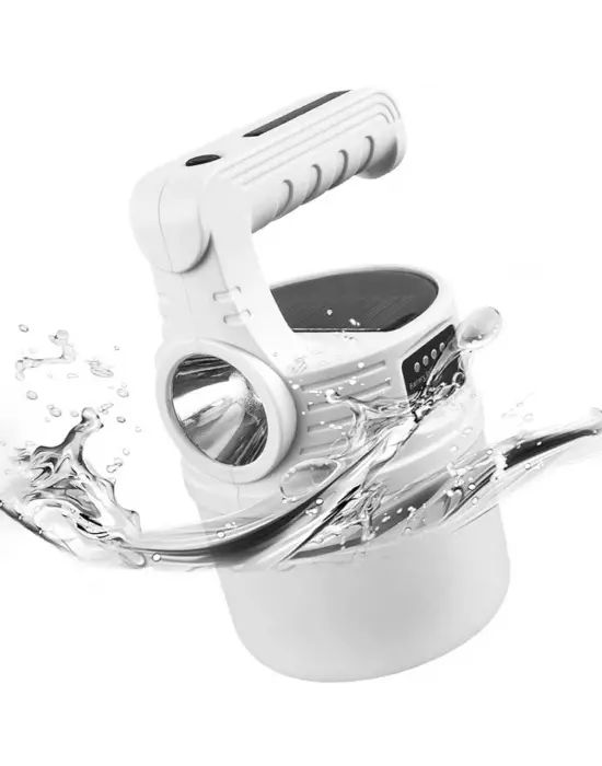 Omarı Güneş Enerjili Kamp Lambası - Lümen Süper Parlak ve Şarj Edilebilir El Feneri