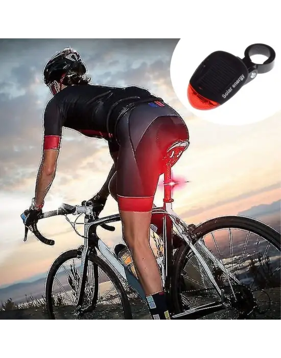 Omarı Güneş Enerjili Bisiklet Kuyruk Lambası