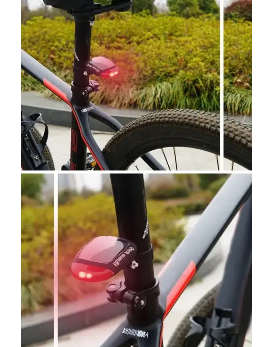 Omarı Güneş Enerjili Bisiklet Kuyruk Lambası