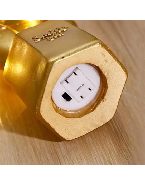 Omarı Led Işıklı Sevimli Kaktüs Dekoratif Gece Lambası Gold