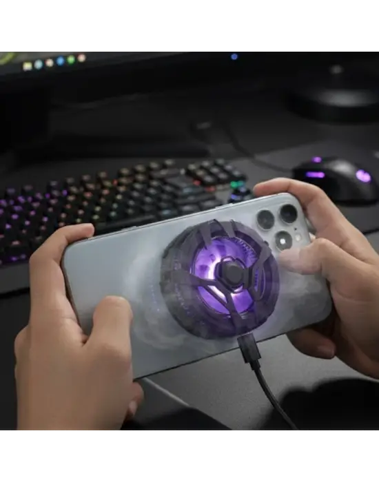 BUFFER® Manyetik Telefon ve Tablet Soğutucu – Güçlü Sessiz Fanlı, Hızlı Isı Dağıtıcı Mobil Cihaz Soğutma Aparatı S25 Radiator