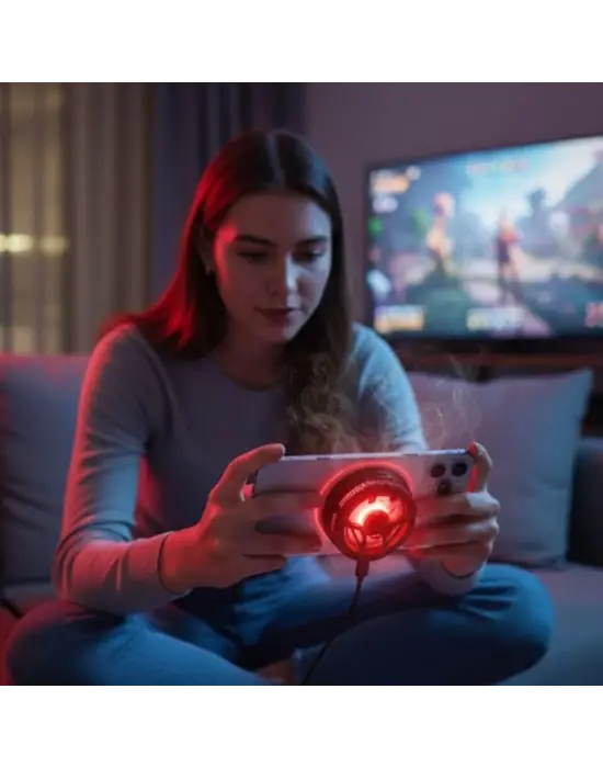 BUFFER® Manyetik Telefon ve Tablet Soğutucu – Güçlü Sessiz Fanlı, Hızlı Isı Dağıtıcı Mobil Cihaz Soğutma Aparatı S25 Radiator