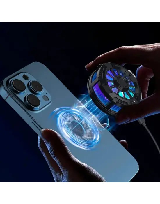 BUFFER® Manyetik Telefon ve Tablet Soğutucu – Güçlü Sessiz Fanlı, Hızlı Isı Dağıtıcı Mobil Cihaz Soğutma Aparatı S25 Radiator