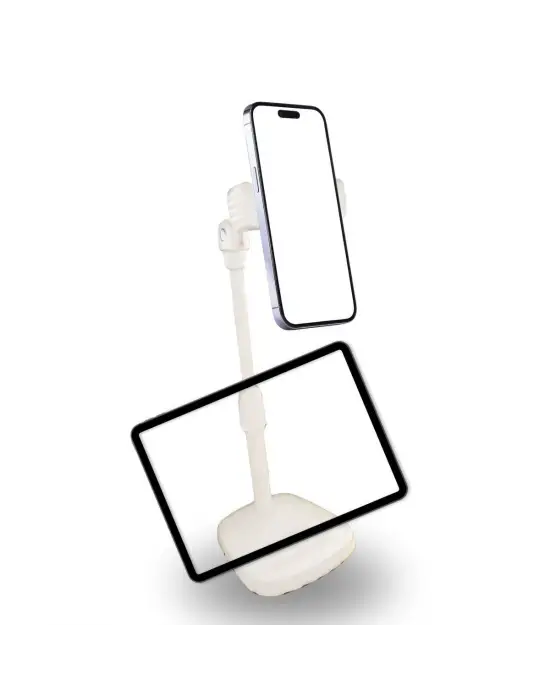 Omarı Pratik Masa Üstü Telefon Tutucu Standı Beyaz