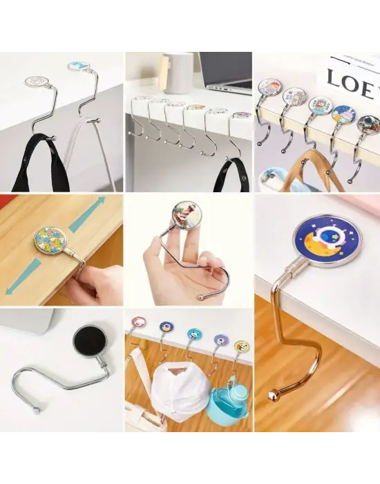 Omarı Pratik Masaya Takılabilir Çanta Askısı - Metal Çanta Kanca