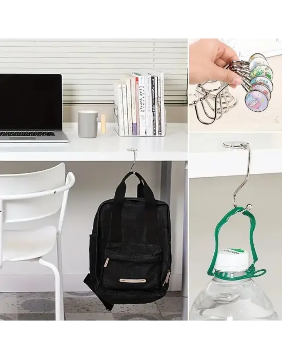 Omarı Pratik Masaya Takılabilir Çanta Askısı - Metal Çanta Kanca