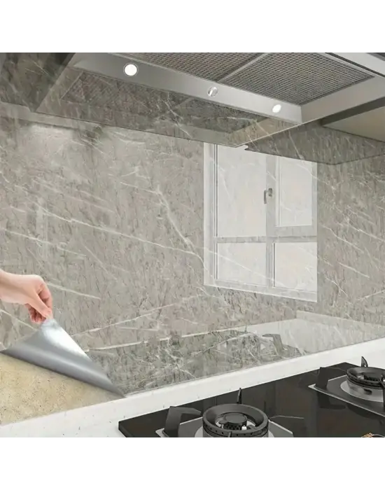 Omarı Mermer Desenli Atina Gri Sticker Folyo - 60CM*5MT