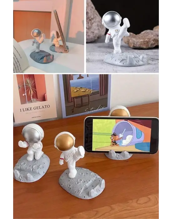 Omarı Mobil Cihazlar İçin Astronot Modeli Tutucu Stand