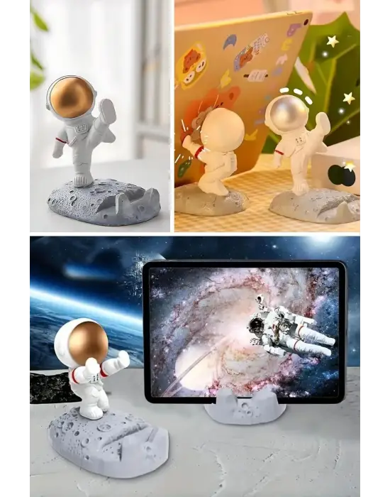 Omarı Mobil Cihazlar İçin Astronot Modeli Tutucu Stand