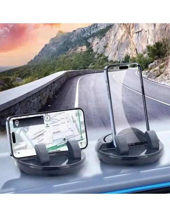 BUFFER® Numaratörlü Güçlü Yapışkanlı 360 Derece Dönebilen Su Geçirmez Araç İçi Telefon Tutucu Plastik Aparat