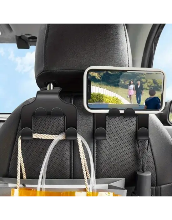 BUFFER® Oto Koltuk Arkası Düzenleyici Organizer Askılıklı Telefon,Tablet Tutucu