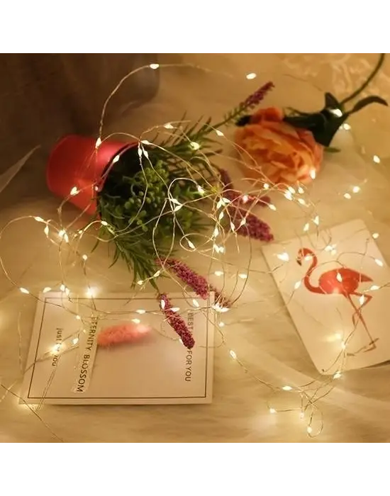 BUFFER® Peri Led Işık 28 Ledli  3 Metre Sarı Led Şerit Aydınlatma Spot Led