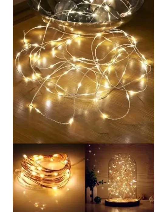 BUFFER® Peri Led Işık 28 Ledli  3 Metre Sarı Led Şerit Aydınlatma Spot Led