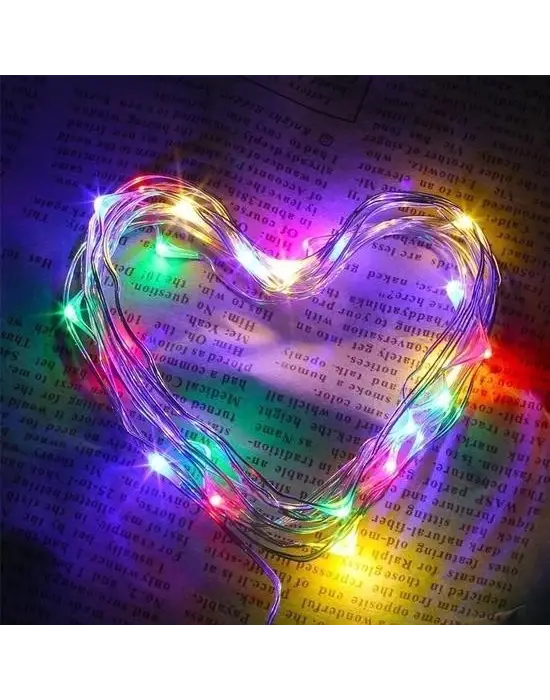 Omarı RGB Pilli Peri Led Işık 3 Metre - Dekoratif Gaming Aydınlatma