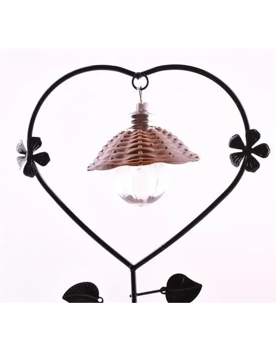 Omarı Romantik Çift Temalı Büyük Boy Dekoratif Ahşap Biblo Işıkla