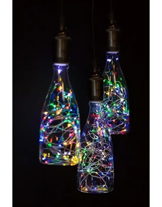 Omarı Renkli Peri Led Işık Dekoratif Aydınlatma 5 Metre RGB Led