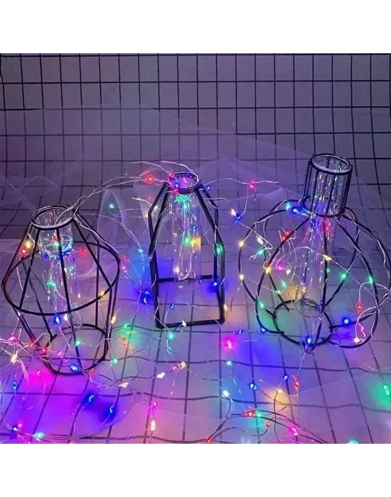 Omarı Renkli Peri Led Işık Dekoratif Aydınlatma 5 Metre RGB Led