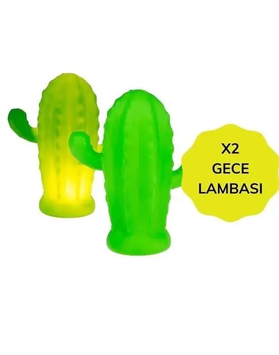 Omarı Sevimli Kaktüs Gece Lambası Aydınlatması