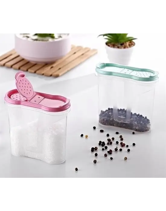 Omarı Pratik Plastik Kapaklı Baharat Saklama Kutusu