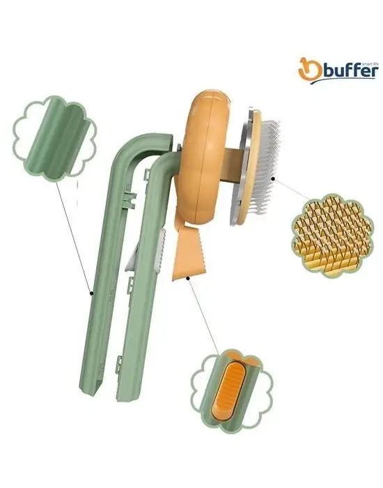 Omarı Çok Amaçlı Yeşil Pet Fırçası - Evcil Hayvan Bakımı için Ideal