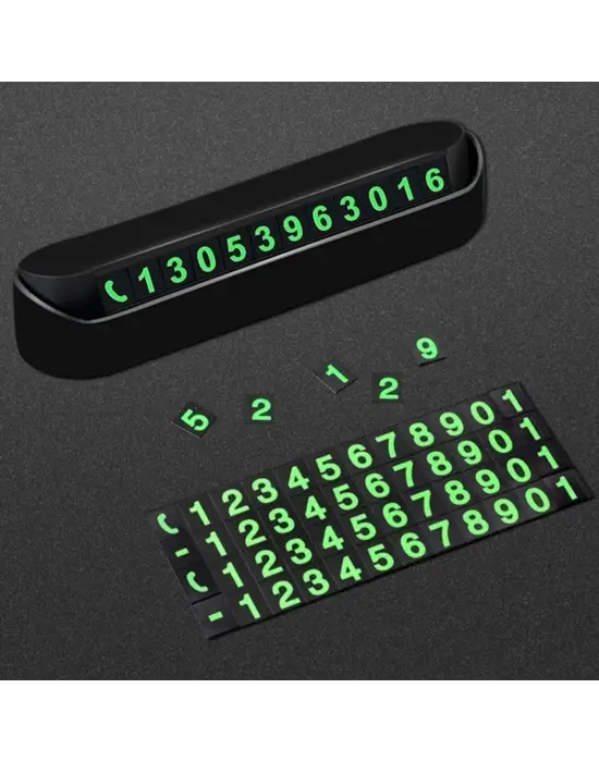 Omarı Fosforlu Araç İçi Telefon Numarası Numaralık