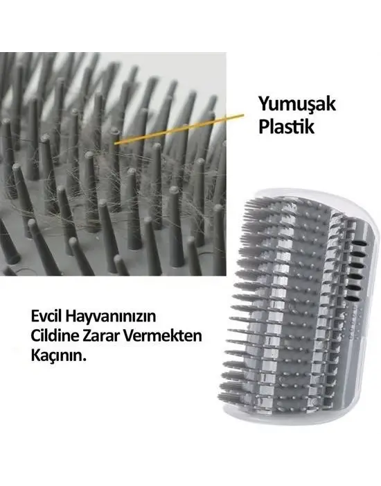 Omarı Duvara Monte Kedi Tüyü Tarama Aparatı - Etkili Kaşıma Çözümü