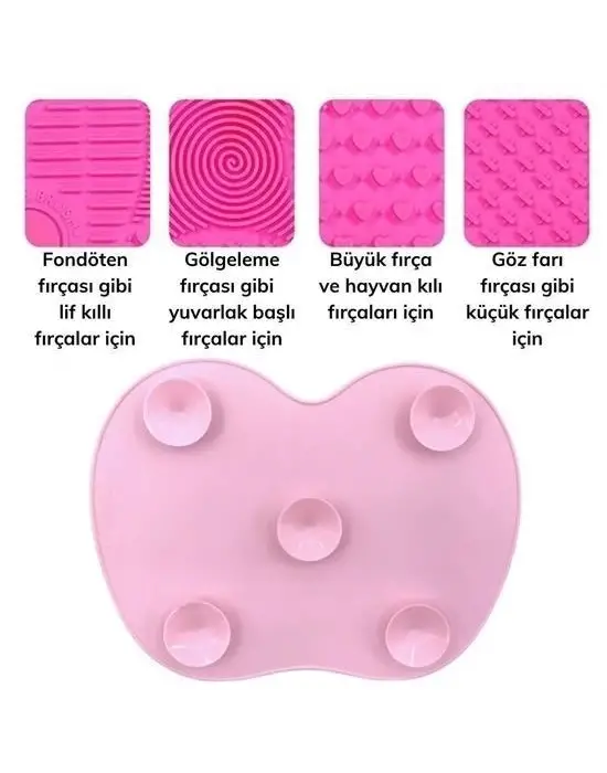 Omarı Pratik Makyaj Fırçası Temizleme Matı - Kolay Kullanım Özelliği