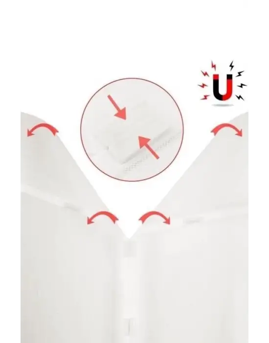 Omarı Pratik Manyetik Mıknatıslı Beyaz Kapı Pencere Sinekliği