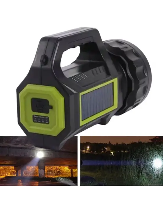 Omarı Taşınabilir USB Şarjlı LED El Feneri - Acil Durum Lambası & COB Işıklı