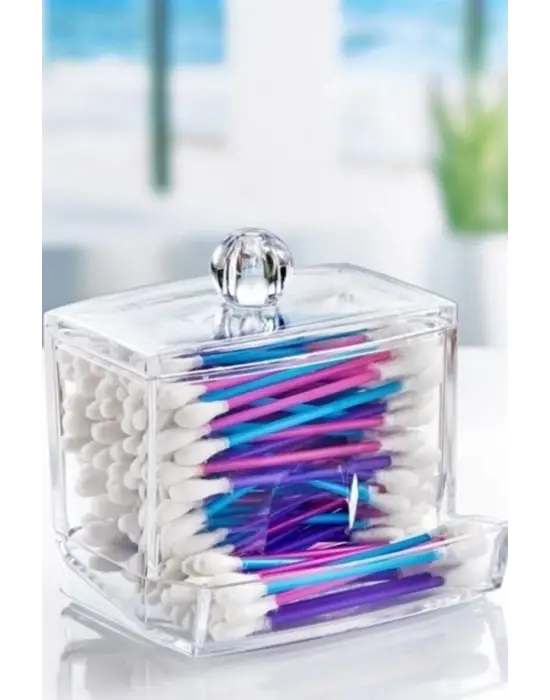 Omarı Kristal Temizlik Kulak Temizleme Çubuğu Tutucu Kutusu