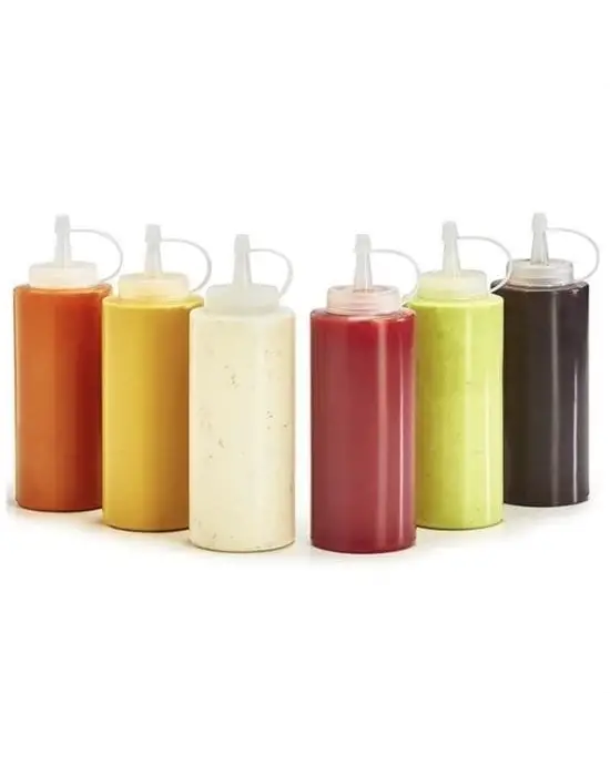 Omarı Şeffaf Kapaklı Sızdırmaz Yağlık ve Sosluk Şişesi - 400 ml