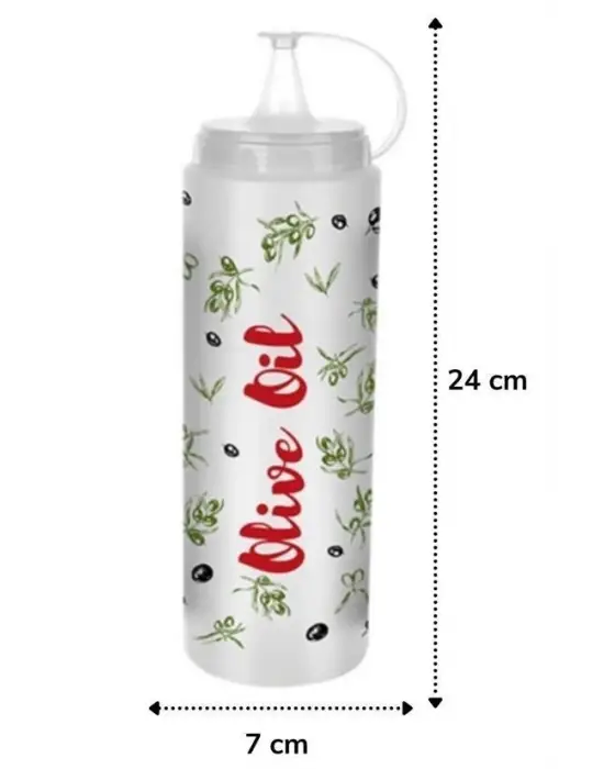 Omarı Şeffaf Kapaklı Sızdırmaz Yağlık ve Sosluk Şişesi