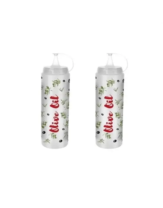 Omarı Şeffaf Kapaklı Sızdırmaz Yağlık ve Sosluk Şişesi