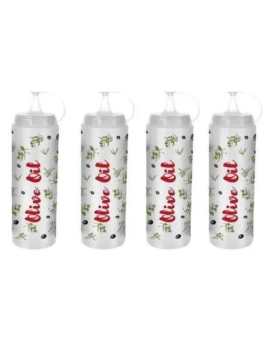 Omarı Şeffaf Kapaklı Sızdırmaz Yağlık ve Sosluk Şişesi