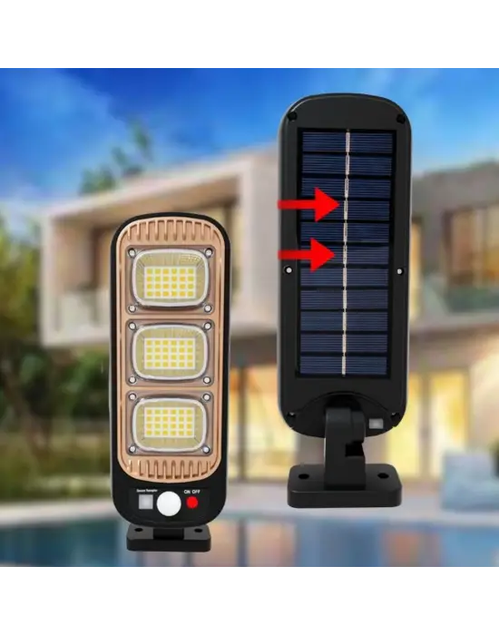 Omarı Güneş Enerjisiyle Şarj Olan Duvara Monte Solar Aydınlatma