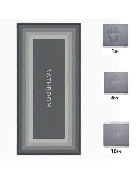 Omarı Sihirli Su Emici Kaymaz Tabanlı Uzun Paspas 40* cm