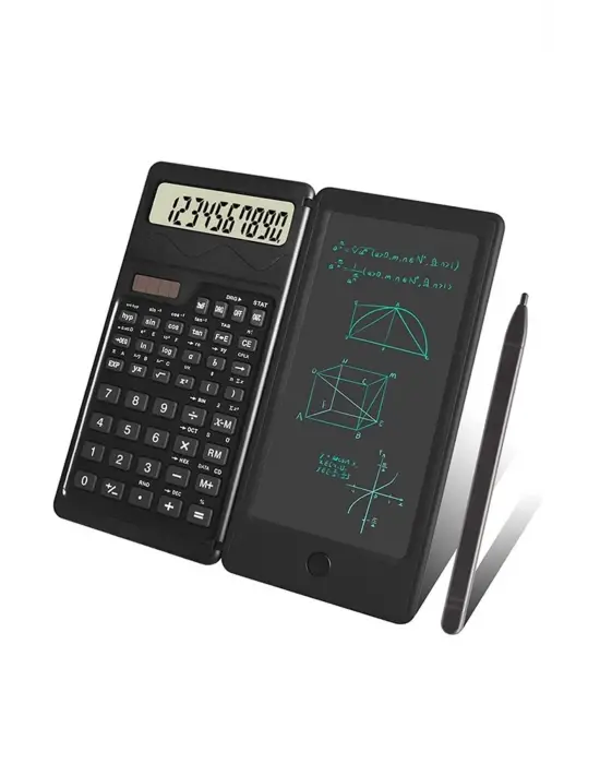 Omarı Katlanabilir Bilimsel Hesap Makinesi with Silinebilir LCD Ekran